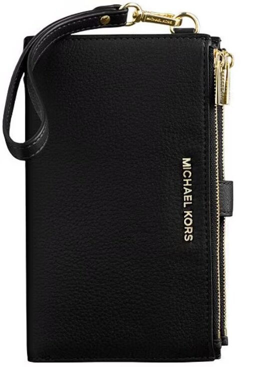 Michael Kors Handbags - Michael Kors Adele Double Zip Gold Tone Wristlet Wallet